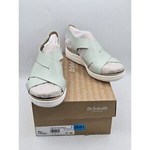 Dr. Scholl's Women's Time Off Fun Seafoam Strappy Sandals Comfort Shoes Sz 10 M